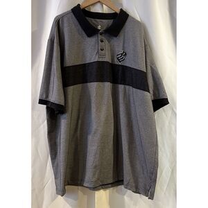 Rocawear Polo Shirt Men's 5XB Big Gray Short Sleeves Logo Casual‎ Knit